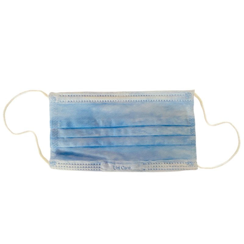 فيس ماسك يوني كير بروابط مطاطية صندوق يحتوي 50 قطعة